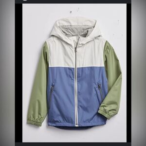 GAP Boys Windbreaker Windbuster Jersey Lined Jacket Full Zip Sz M (8-9)
